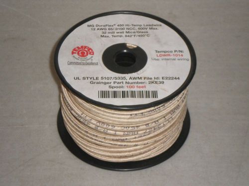 TEMPCO LDWR-1014 Wire High Temperature 12 AWG MG DuraFlex 450C Leadwire 4KE39