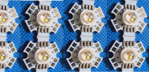 10pc 4w rgbw high power led bead red green blue warm white 4chip on 20mm pcb for sale