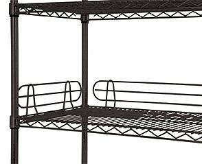 72&#034; Wide Black Wire Shelf Ledge