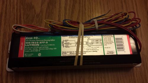 LUTRON ECO-10 ECO-T832-277-2 10% ELECTRONIC FLUORESCENT DIMMING BALLAST