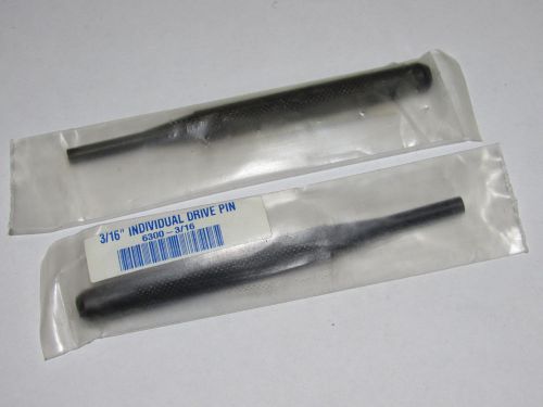 2 new PEC TOOLS 6300-3/16, 3/16&#034; Individual Drive Pins. Black Finish Punches USA