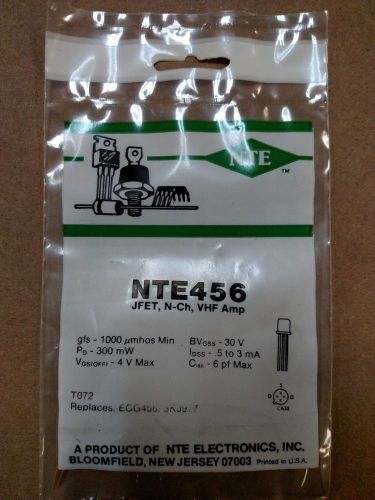 NTE 456 N–Channel Silicon JFET