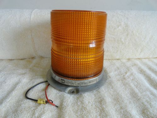 Large TOMAR 804-12 MAXI STROBE I LIGHT ORANGE 12 VDC 2.50 A,  6 3/4&#034; t. 16&#034; di.