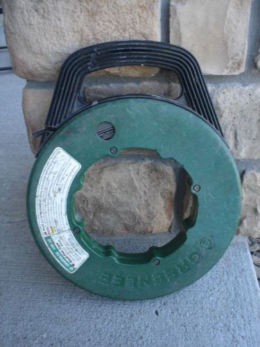 Vintage Greenlee Tools Steel Fish Tape 438-20 200&#039; 1/8&#034; 400lb Made USA VGC