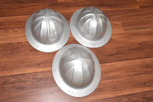 lot 3 Vintage Aluminum B.F. McDonald CO construction Hard Hat metal old mining