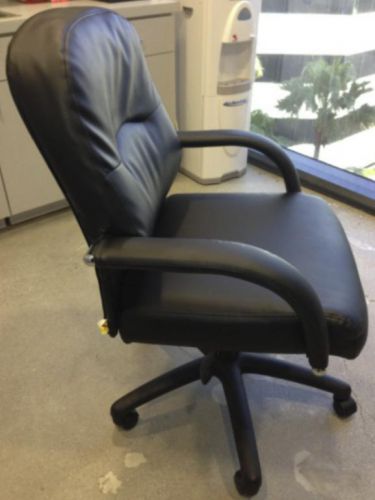 Black Faux Leather Conference Room Chairs