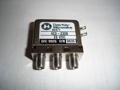 Dow-Key 403-2308 DC-18GHz 28VDC coaxial relay SMA