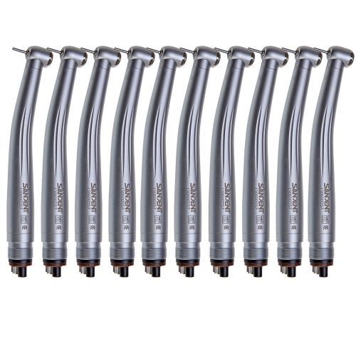 10PCS Dental High Speed Handpieces Push Button Standard Clean Head 4 Holes STBM4