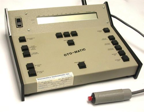 VERY NICE OTO-DATA OTO-MATIC AUDIOMETER MONITOR MODEL AC500 W RESPONSE SWITCH