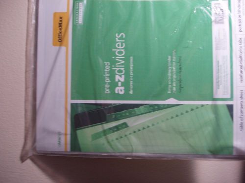 3 Wilson Jones Dividers 5-Tab, (1) Office Max A-Z,  3 sets 8 tabs each