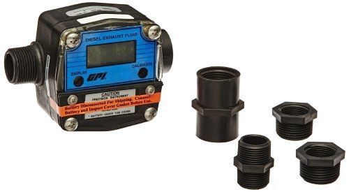 GPI FM-300U Polyester Electronic Flowmeter, 2 to 20 gpm Flow Range, 1&#034; NPT