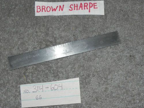 VTG Brown &amp; Sharpe Chrome Satin Stainless Rule NOS Machinist no.314-604 USA 6&#034;