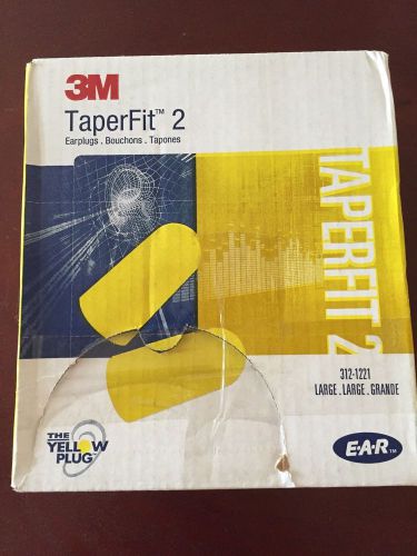 3M 200 Pair 32dB Taper fit 2 Large Ear Plugs 312-1221 Box New