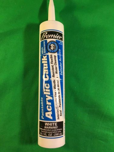 New Premier 10.1 oz. White Paintable Acrylic Caulk With Silicone Free Shipping