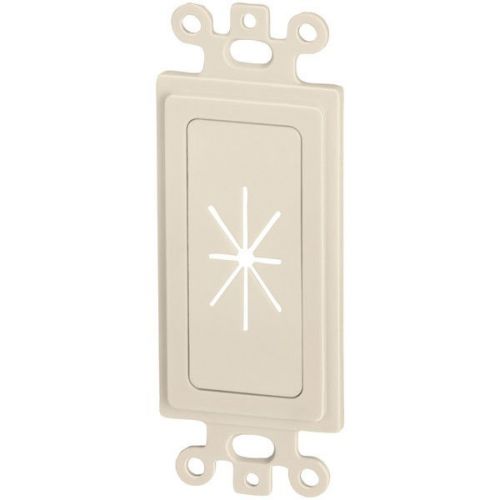 Datacomm electronics 45-0016-la decor insert w/flexible opening - light almond for sale