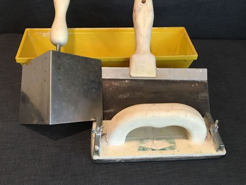 Lot of Used Dry Wall Tools - Mud Pan, Harrington Trowel, Corner Trowel, Sanding