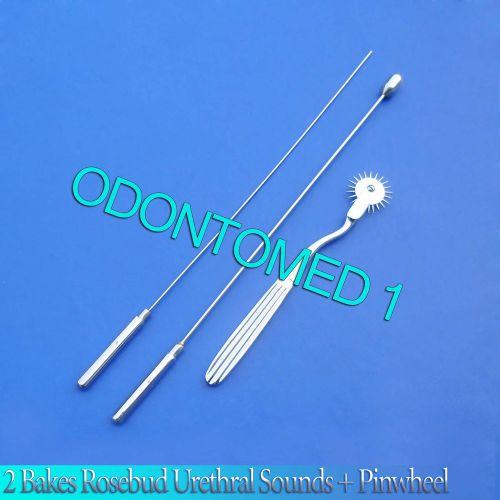 2 Pcs Bakes Rosebud Urethral Sounds 1mm+10mm,Pinwheel