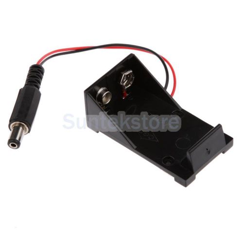 5.5*2.1mm 9v battery holder battery box battery case w/ dc plug for arduino for sale