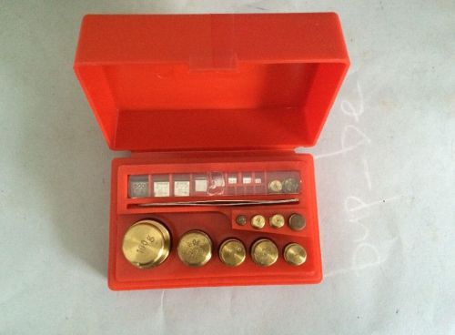 Vintage &#034;troemner&#034; weight scale set w 19 pieces! in original box! for sale