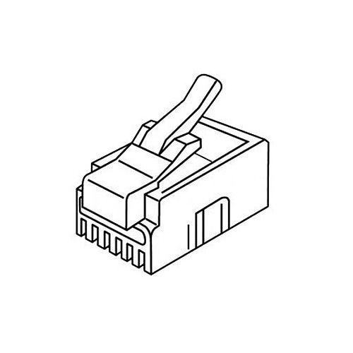 Platinum Tools 106123J RJ-11 (6P4C) Connector Round-Solid, 3 Prong. 100/Jar.