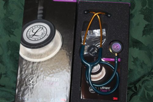 3M Littmann Classic III Stethoscope Caribbean Blue Rainbow Finish 5807 NOB