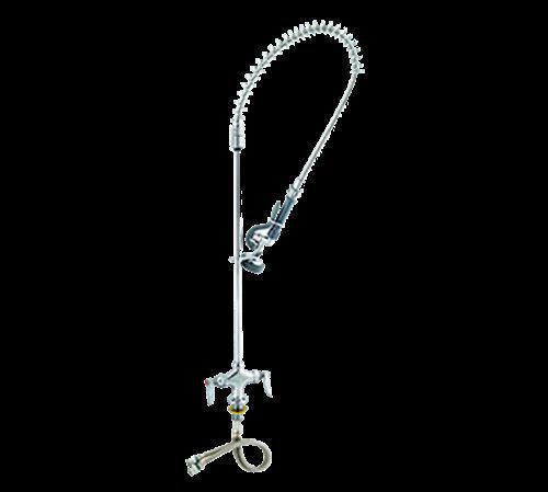 T&amp;s brass b-0113-swv easyinstall pre-rinse unit spring action gooseneck deck... for sale