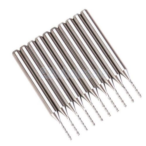 10pcs 0.8mm Carbide End Mill Tungsten Steel Blade CNC/PCB Engraving Bit