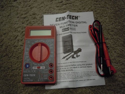 CEN-TECH 7 Function Digital Multimeter Tester Multi-tester NEW