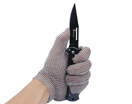 44industry all stainless steel, no fabric - chainmail mesh butcher glove - sizes for sale