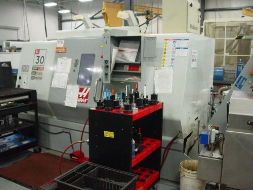 2008 haas sl-30t cnc lathe w/ chk, tailstock, vdi turret, high pres. coolant for sale