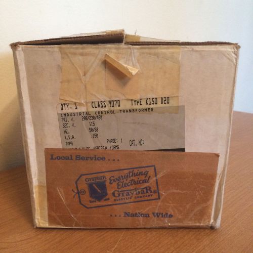 NIB Square D 9070K150D20 .150KVA Transformer Series A