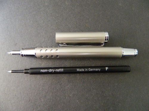 new schmidt rollerball pen stainless black ink non dry ceramic refill siemens d