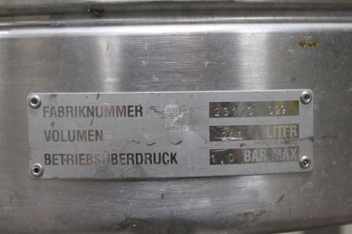 Stainless Mixing Tank 23113 029 200 Liter 1.0 Bar Max