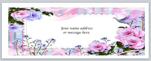 30 Personalized Return Address Labels Flowers Buy 3 get 1 free (bo641)