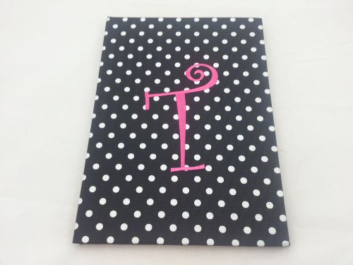 Mainstreet Collection - Black Portfolio - Pink Monogrammed &#034;T&#034; NWT R$24.99