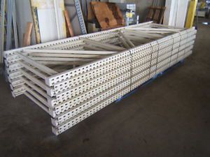 10 sections 12&#039; h x 44&#034;d teardrop rur pallet racks racking for sale