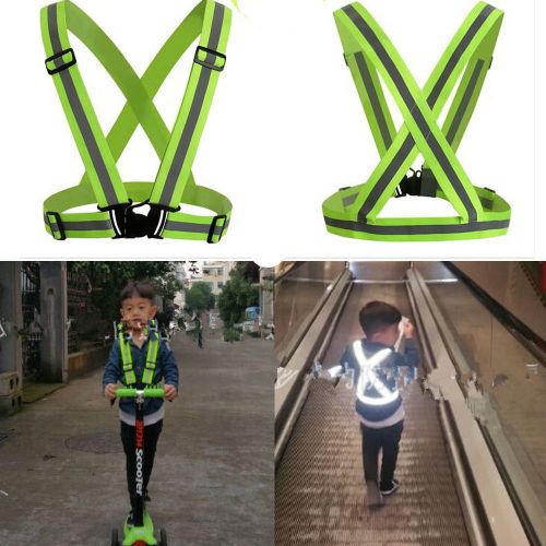 Safety Kids Adjustable Security Visibility Reflective Vest Gear Stripes Jacket