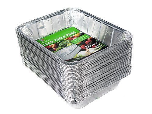 Aluminum Half Size Deep Foil Pan 30 packs 9 x 13 Safe for use in freezer, oven,