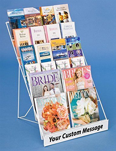 Displays2go tabletop literature organizer for magazines &amp; brochures for sale