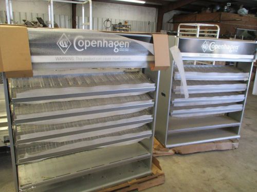 lot of 2 TOBACCO CIGARETTE CIGAR DISPLAY RACK NEW 55&#034; x 4ft  Copenhagen