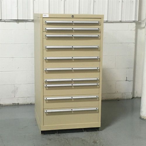 USED LISTA 10 DRAWER CABINET 54 INCH INDUSTRIAL TOOL PARTS STORAGE #805 VIDMAR