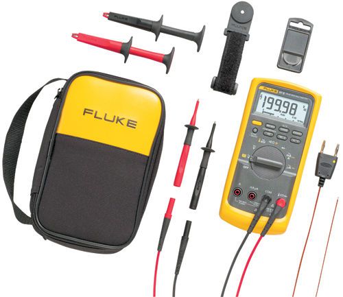 FLUKE 87-V E2 87V/E2 INDUSTRIAL ELECTRICIAN COMBO KIT DIGITAL MULTIMETER NEW