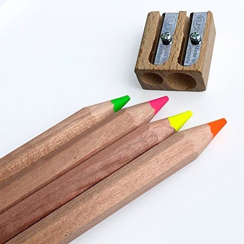 Stubby Pencil Studio Jumbo Highlighter Pencils Set of 4 Neon Colors - Includes