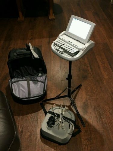 Wave Student Stenograph Machine Wide DZ Keys Roller Backpack Book CD Like New!