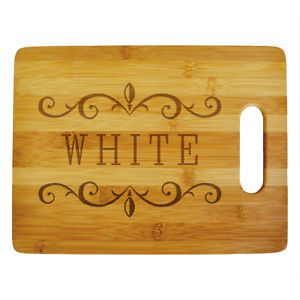 Custom Art Deco Cutting Board Engraved - Rectangle Shaped Board - 11.5&#034; x 8.75&#034;