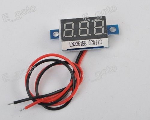 Blue LED Slim Digital Voltmeter Lithium Battery Vehicles Panel Meter 3.3V-17V