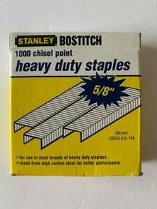 Stanley Bostitch 5/8&#034; Heavy Duty Staples SB35 5/8-1M 1000 chisel point NEW