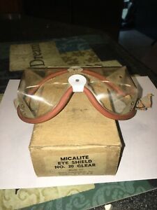 Vintage RARE Harry Buegeleisen, Inc. NY Micalite Eye Shield Clear Goggles No. 20