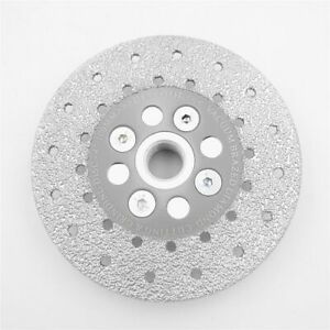 Double Sided Vacuum Brazed Diamond Cutting And Grinding Disc With 5/8-11 Flange