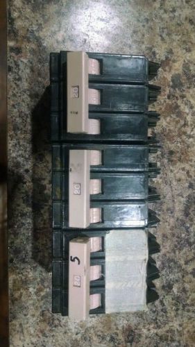 CUTLER-HAMMER CIRCUIT BREAKER CAT# CH320 20A/240V/3POLE LOT of 3